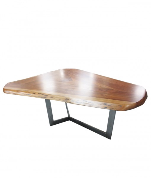 CUSTOM SOLID WALNUT TABLE + STEEL LEGS – 1